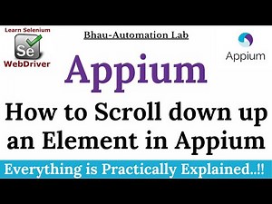 How to Scroll down up an Element in Appium | Android scroll | appium mobile tutorials for beginners