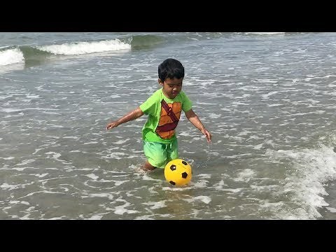 Kids Beach Sand Castle Teenage Mutant Ninja Turtles Playground Fun Play Outside Beach Kids Swimming