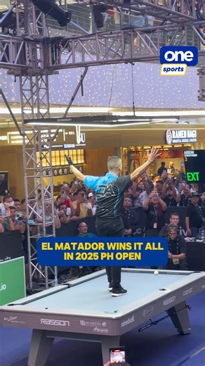 EL MATADOR WINS IT ALL 🏆 Multi-time world champion David Alcaide delivered a billiards masterclass over young Arseni Sevastyanov to claim the gold in the 2025 Philippines Open Pool Championship | via Maureen Muarip/One Sports #PhilippinesOpen #WNT #OSOnTheSpot | One Sports