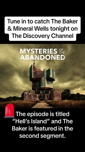 @Discovery tonight at 8pm CST #mysteriesoftheabandoned #bakerhotelmineralwellstexas #bakerhotel #76067 #historichotels #historic #restoration