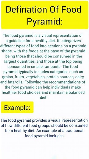 Explanation Of Food Pyramid And Its Example #foodpyramid #example #biology