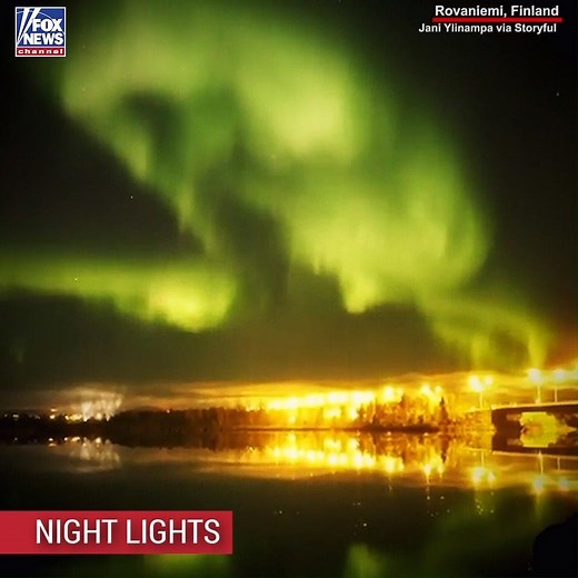 160K views · 6.8K reactions | STUNNING: People in Finland were treated to a spectacular light show in the sky, as seen in this beautiful video of the northern lights. | Fox News | Facebook
