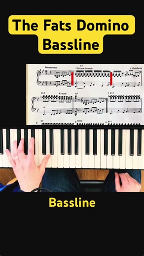 Fats Domino used such an incredible baseline on songs like Blueberry Hill. It feels like the bass and drums all in the left hand! #fatsdomino #bassline Link in bio or use https://stan.store/martinfinnmusic. Scales and chords made easy!
