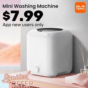 5.4K views | Only $7.99 for the portable washing machine with free shipping for new users. | Temu | Facebook