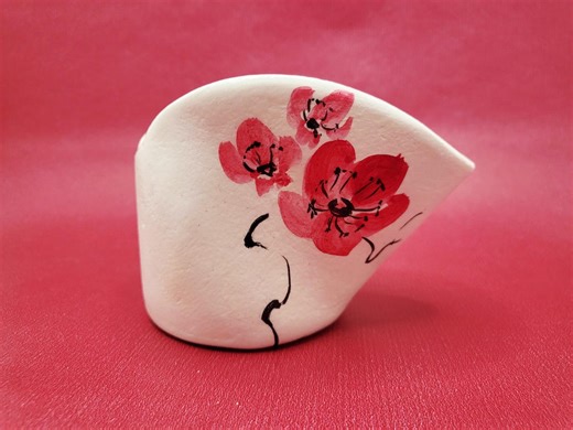 Handmade Wabi-sabi Ceramic Vase, Cherry Blossom Decor - Etsy