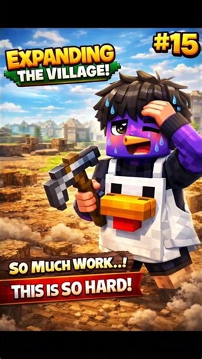 Minecraft Survival Series Day 15 – Expanding My Village! This Took Forever 😵