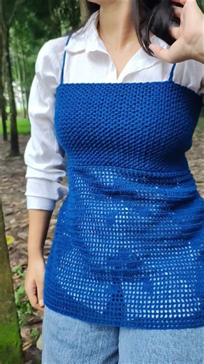 The butterfly meadow filet crochet top. #crochet #shorts #crochetdesigns #crochettop