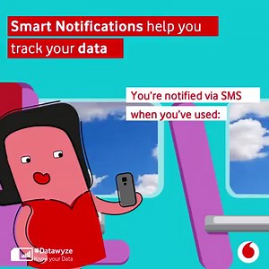 Getting smart about your data is easy with Smart Notifications. Vodacom helps you check in on your data spend as you go with automatic SMS reminders. Try some other #Datawyze tricks to get your MBs on the DL 👉 http://bit.do/e8sGm | Vodacom