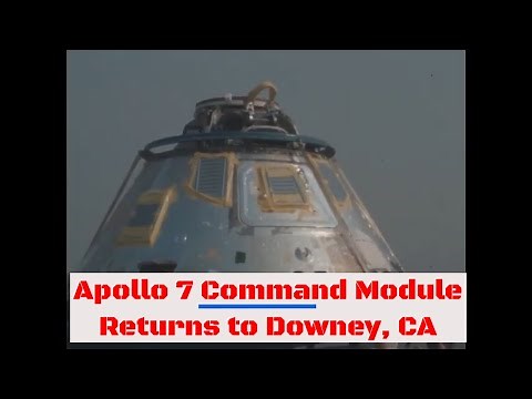 RETURN OF APOLLO 7 COMMAND MODULE TO NORTH AMERICAN AVIATION, DOWNEY, CALIFORNIA (SILENT) GG46365