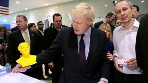 London Mayor Boris Johnson 'Techs Out' New York