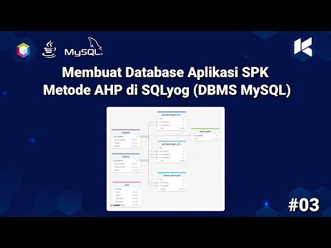 SPK Pemilihan Supplier Terbaik (Metode AHP) – Part 3 | Membuat Database di SQLYog (DBMS MySQL)