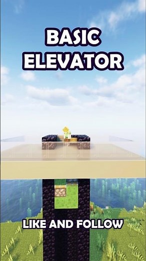 Minecraft Basic 2x2 Elevator 👀👀