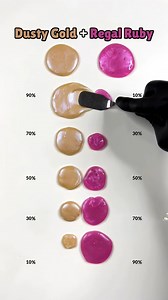 141K views · 1.1K reactions | Graident slime mixing with dusty gold and regal ruby! Which was your favorite shade?  | Satisfying ASMR | Facebook