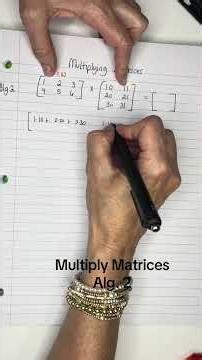 Alg. 2 Multiplying Matrices #matrices #multiplication