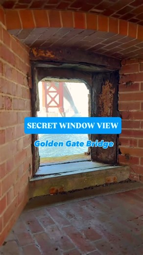Henry Wu • San Francisco Travel + Lifestyle | Secret Window Viewing Spot - Golden Gate Bridge 🌉 ‪:: 📍Fort Point, San Francisco ‪:: Head to the third floor and look through one of the... | Instagram
