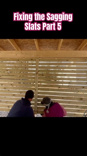 Fixing the Uneven Gaps Between the Slats Part 4 #diy #overhang #tractor #overhang #howto