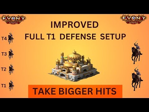 Evony - Latest Full T1-T4 Defense Setup(Defense, Debuff Generals , Layering & More)