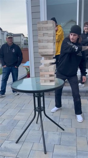 Now that's jenga 🧱😂 #reels #fail #funny #jenga #epic | America's Funniest Home Videos