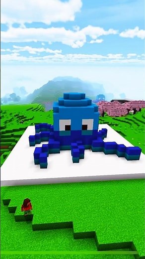 How to build a colorful octopus sculpture in Minecraft #minecraft #gaming