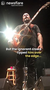 The ignorant crowd wouldn't let him finish his set 😡 | Newsflare