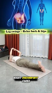 784K views · 13K reactions | Bedtime leg swings to relax your lower back, release hip tension, improve posture, and ease pain. How many sets do you do each night? #legswings #lowerbackrelief #hipmobility #healthyroutine #taichishare | Taichi Share | Facebook