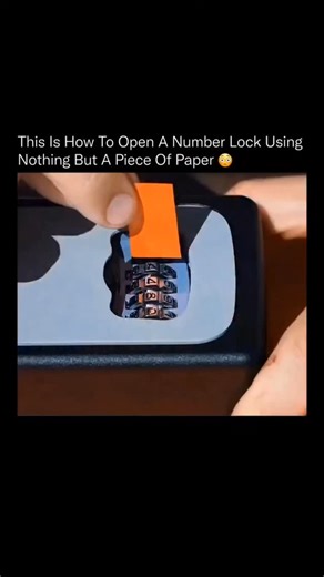 Entrepreneur | Business | Community on Instagram: "Unlocking a number lock shouldn’t be this easy 🔐😳 What looks like magic is actually pure mechanics. Inside every number lock, each wheel has a tiny groove called a gate. When all gates line up in the correct position, the internal locking bar drops into place and the lock opens. Normally, you only reach those gates by turning the correct code. But this technique works by sliding a piece of paper between the wheels and feeling for the subtle mo