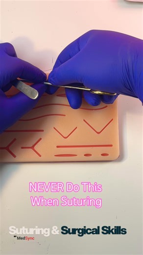 Do you do this when suturing? from our live suturing workshop, link below #medical #suture #doctors