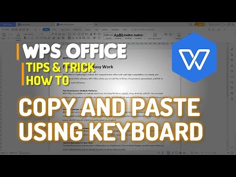 WPS Office Word How To Copy And Paste Using Keyboard