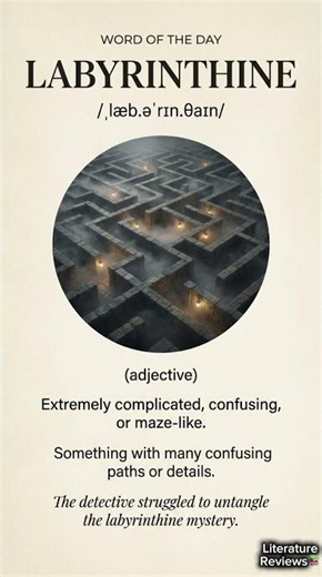 Labyrinthine Meaning in 60 Seconds | Word of the Day #shorts