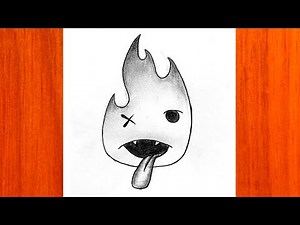 How to draw fire flames || How to Draw Flame Face Easy || How to draw fire