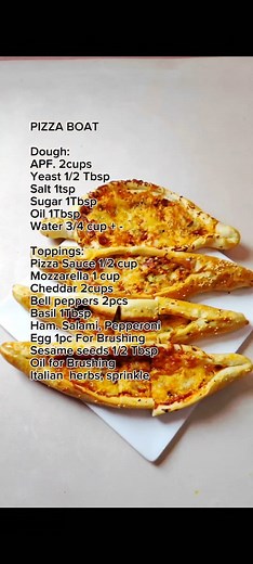 Pizza boat #pizzaboats #peinerli #doughpizza | Ramon Gagnao III