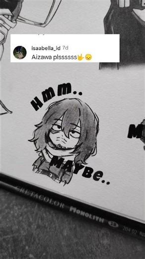 #aizawa Drawing | Eraser Head Sketch | My Hero Academia Anime Art