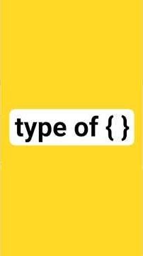 type of {} #python