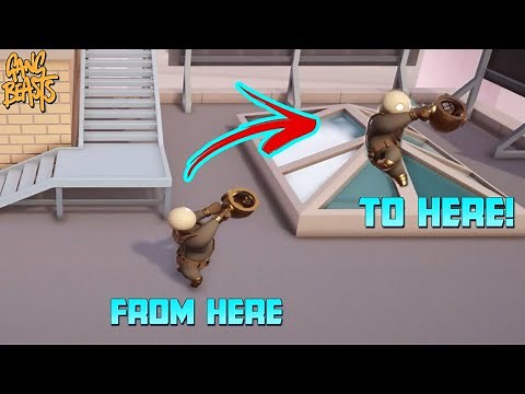 How to *insane Mega Jump/Leap* in Gang Beasts! (Tips and tricks gang beasts}