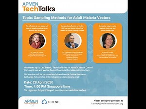 Sampling methods for adult malaria vectors | APMEN TechTalks