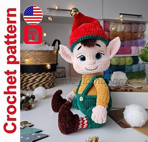 Crochet Elf Doll Pattern: Plush Amigurumi Christmas Toy. Instant PDF Download - Etsy