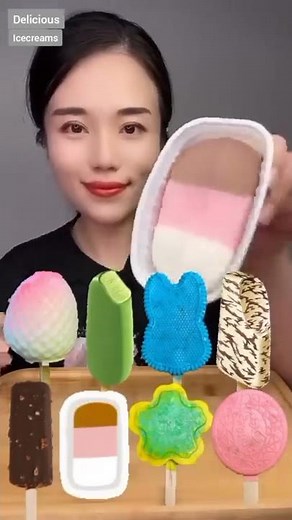 Eating Delicious Icecream pops ( 8 different flavours ) | #shorts #kawaiieatingasmr