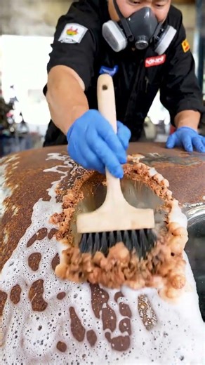 Pouring Blue Magic on Rust! 🧪 Satisfying Rust Removal Transformation