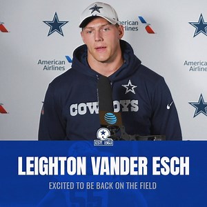 "Back & better than I was" Leighton Vander Esch on being excited to get back on the field. 🔗 bit.ly/30zg42g | Dallas Cowboys