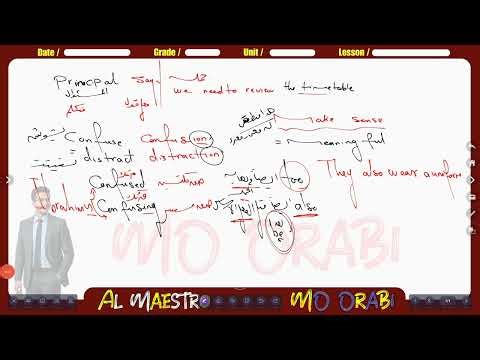 [New school rules for timetable]، [ الثاني الاعدادي]. الوحده [السابعه-Unit 7]. الدرس [Leson-4/5].