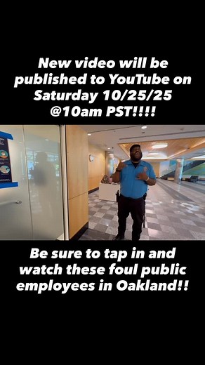 Bay Area Transparency on Instagram: "BayFam we have another new video that will publish on YouTube on Saturday 10/25/25 @10am PST and on Monday 10/27/25 @10am PST Facebook as well!! Be sure to tap in and check these people out and how they act while working for we the people baby!!!! We have a ton of videos in the vault and we have been getting out some of our less wild ones but be ready because here comes the crazy again!!!!"
