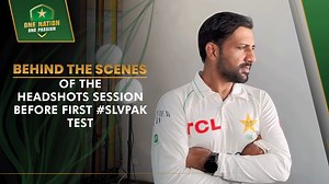 294K views · 10K reactions | Headshots session ✅ A behind-the-scenes peek into the team's photoshoot in whites  #SLvPAK | Pakistan Cricket Team | Facebook