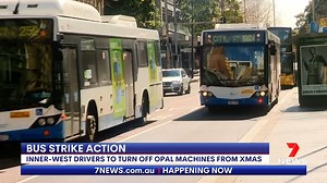 Bus drivers have escalated their fight for fair pay. From Christmas Day, drivers in Sydney's Inner West say they will turn off their Opal machines indefinitely and refuse to take fares. It is the latest in a series of industrial strike action. The union says the partly privatised system has led to a two-tiered pay system that unfairly penalises some drivers. 7NEWS at 6pm. More local news: 7news.com.au/news/Sydney #SydneyBuses #7NEWS | 7NEWS Sydney