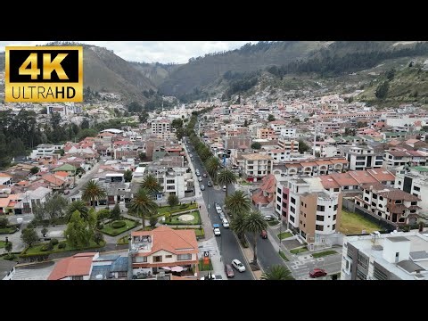 🛸 4K Drone View of Ficoa and Guaytambos Street | Ambato, Ecuador 🌳🌞