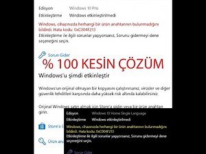 windows 10 donanım değişikliğinden sonra dijital lisansım etkinleşmiyor 0xc004f213 kesin çözüm