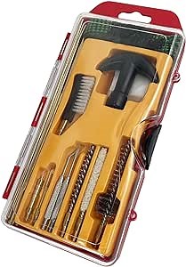 Gun Cleaning Kit Rifle Maintenance Kit for .22 Cal.223 Cal, 5.56mm Firearms Handgun, Including Brass Jag, Chamber Brush,Stainless Steel Pick, Slotted Loop and More, with Clear Case