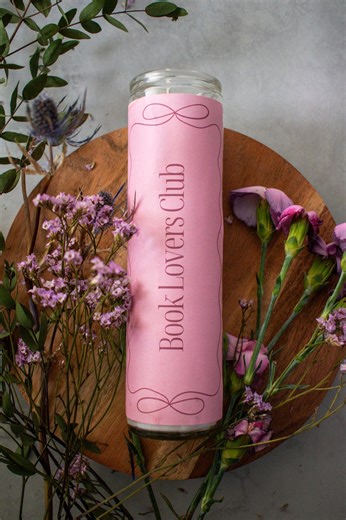 Book Lovers Club Candle – Dark Pink Candle for Readers, Fun Bookish Decor, Gift for Moms, Teen Girls & Friends Who Love Books - Etsy
