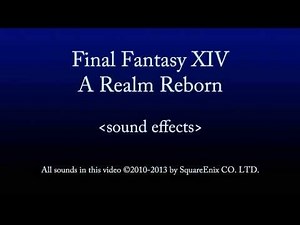 FFXIV ARR Party Sound Effects