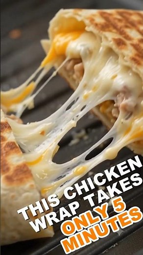 5-Minute Chicken Wrap That Everyone Is Obsessed With! 🌯🔥