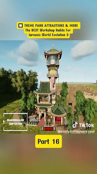 🔲 THEME PARK ATTRACTIONS & MORE | The BEST Workshop Builds For Jurassic World Evolution 3 #JurassicWorldEvolution #GameBuildTips #DinosaurPark #part16